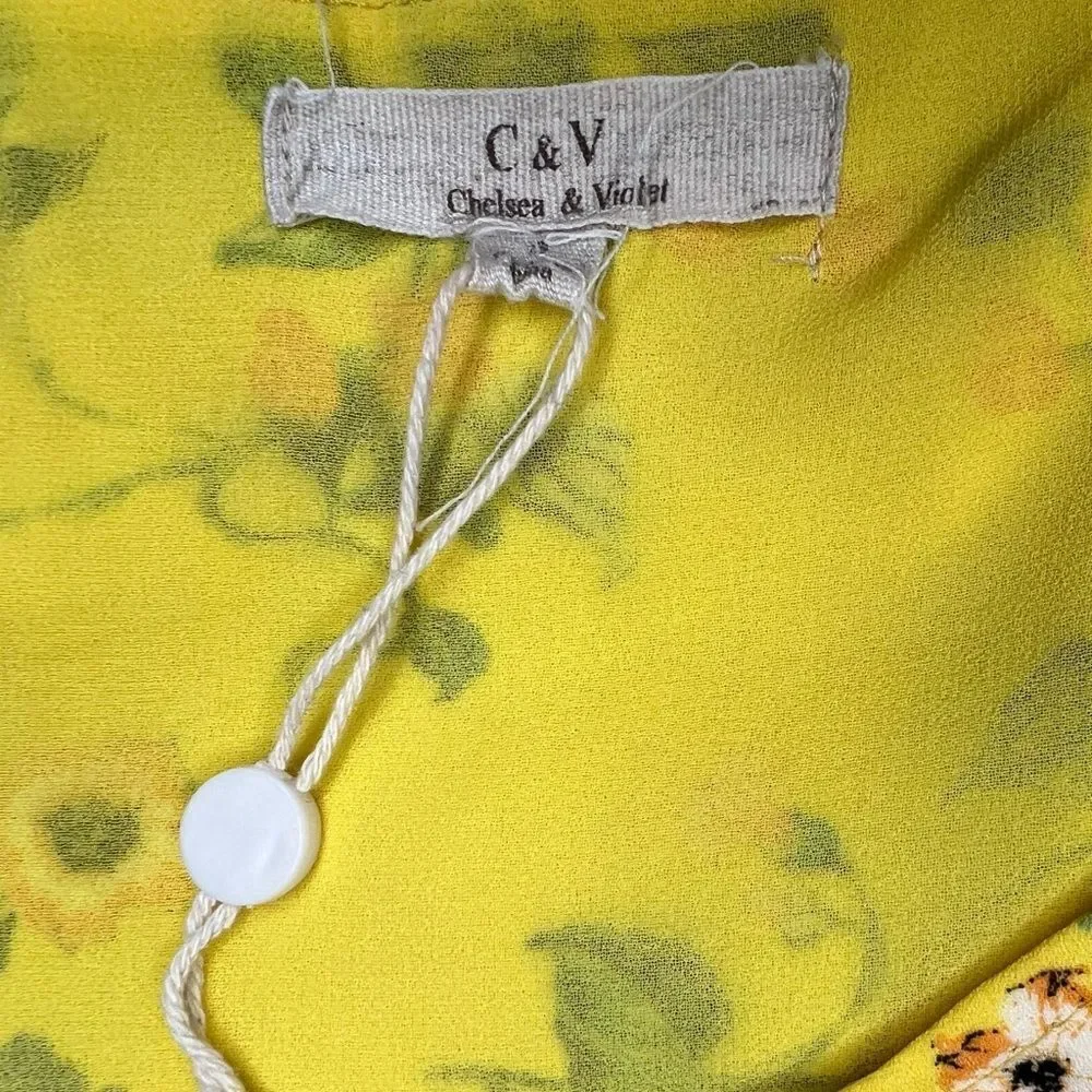 Yellow ditzy floral ruffle mini dress - Picture 10 of 11